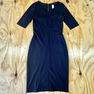 Les Copains Royal Blue Short Sleeve Sheath Dress - IT 40 / US 4
